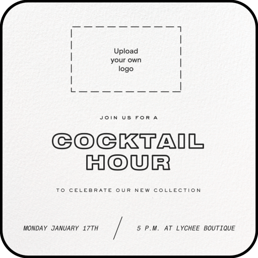 Rounded Edge (Customizable Template) - Happy Hour Invitation by Paperless Post