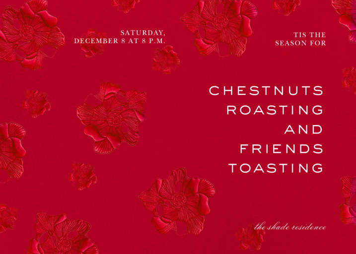 Foil Flora - Holiday Party Invitation by Oscar de la Renta