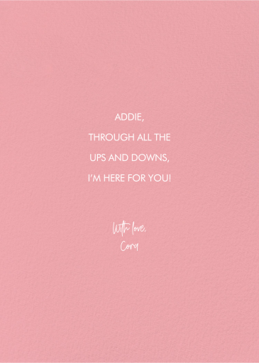 Farewell to Flo - Encouragement Card by 2021 Co. - Back