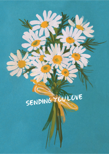 Vintage Daisy (Carolyn Gavin) - Memorial Card by Red Cap Cards