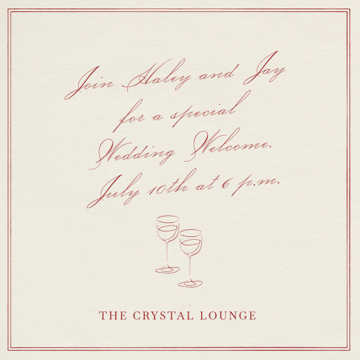  Toast and Sip - Welcome Party Invitation by Paperless Post
