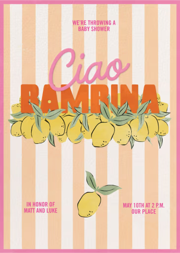 Hello Lemons - Baby Shower Invitation by Paperless Post