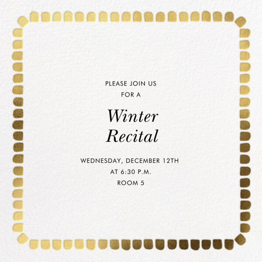Gumdrop Border - Recital Invitation by kate spade new york