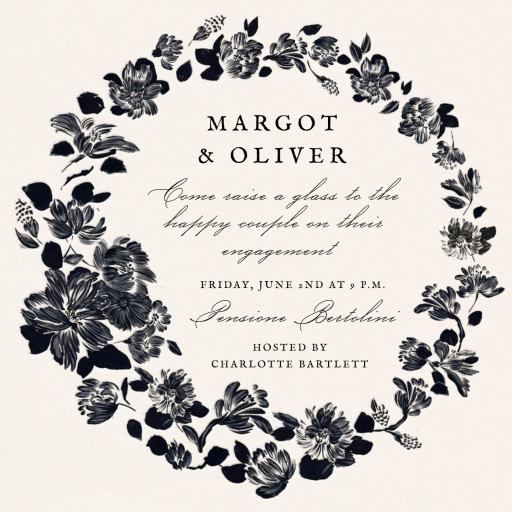 Rosy Ring - Engagement Party Invitation by Emilia Wickstead