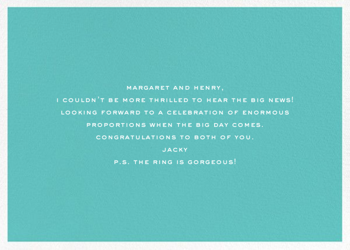 So Happy Together - Congratulations Card by kate spade new york - Back