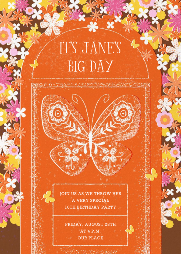 Butterfly Blooms - Birthday Invitation by Paperless Post