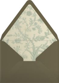 Gold Border Cafe Anniversary Invitation Envelope