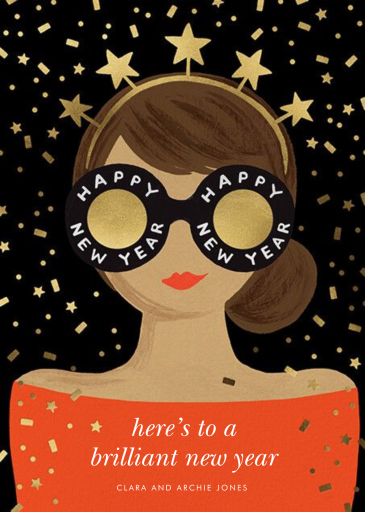 New Year Girl - New Year's Card by Rifle Paper Co.