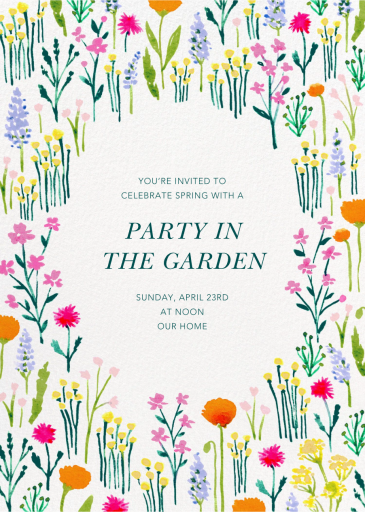 Wild Blooms - Spring Party Invitation by Paperless Post