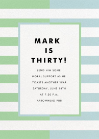 Colorblocked Stripes - Birthday Invitation by kate spade new york