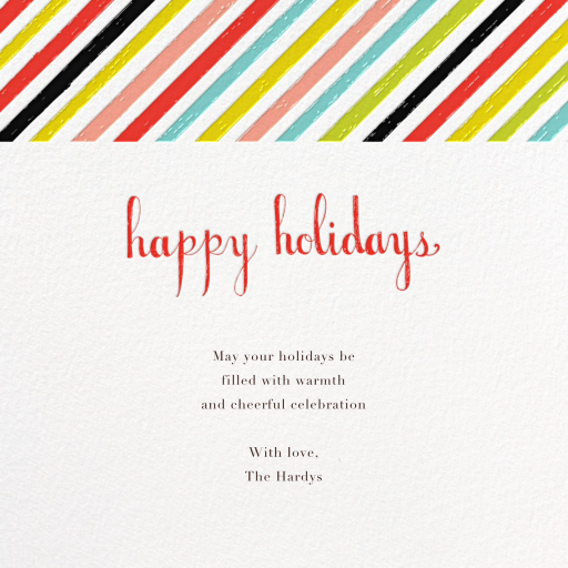 Fido's Knotted Stocking - Holiday Card by Mr. Boddington's Studio - Back