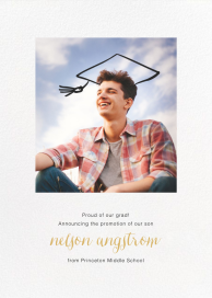 Thinking Cap - Graduation Announcement by Paperless Post