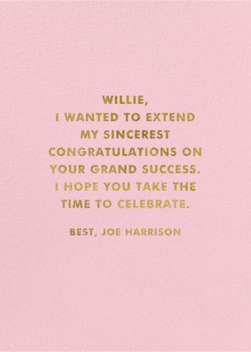 It’s the Journey - Business Greeting Card by Party Mountain - Back