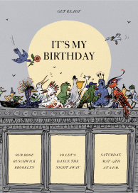 Birds on the Roof - Birthday Invitation by Joana Avillez