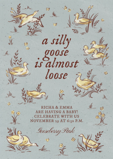 Geese in a Pond - Baby Shower Invitation by Paperless Post