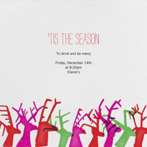 Dasher's Entourage - Christmas Party Invitation by Mr. Boddington's Studio