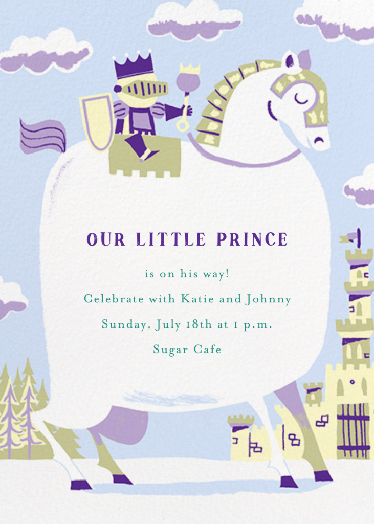 Our Little Prince - Birthday Invitation - Paperless Post