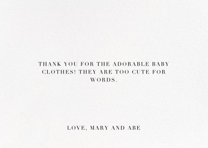 Editorial II Photo - Thank You Card by Paperless Post - Back