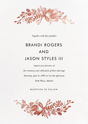 Floral Silhouette (Invitation) - Wedding Invitation by Rifle Paper Co.