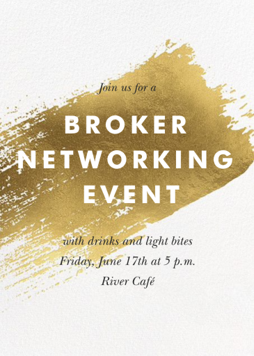 Modern Brushstroke - Networking Event Invitation by Paperless Post