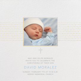 Dotted Band - Baptism & Christening Invitation by Paperless Post