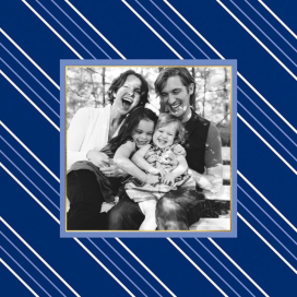 Peppermint Stripe Photo - Hanukkah Card by kate spade new york