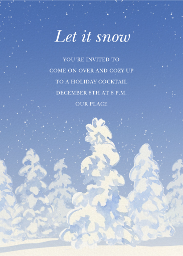 Snow-Covered Forest (Invitation) - Invitation by Felix Doolittle