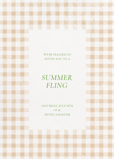 Vichy Check - Invitation by Paperless Post