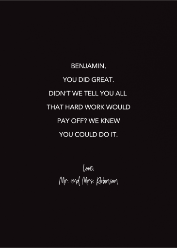 Congraduations - Graduation Card by 2021 Co. - Back