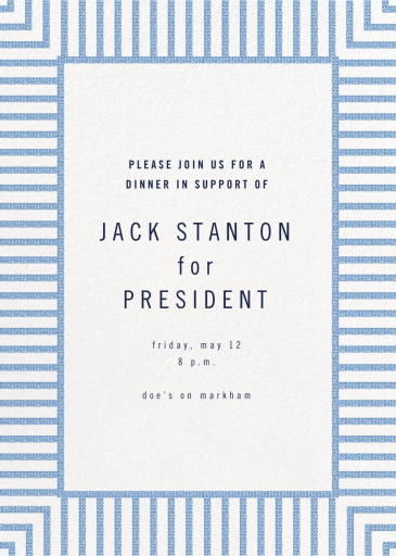 Seersucker Stripe - Fundraiser Invitation by kate spade new york