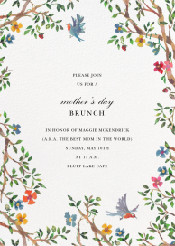 Birds on Bowers - Mother's Day Invitation by Happy Menocal