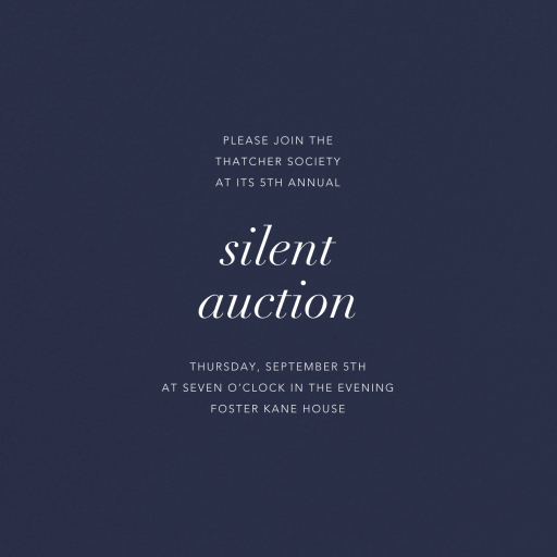 Navy Blue - Fundraiser Invitation by Paperless Post