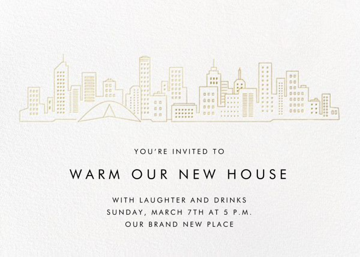 City Skyline View - Housewarming Invitation by Paperless Post