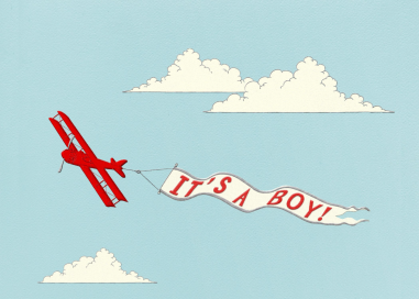 Biplane Announcement by Paperless Post