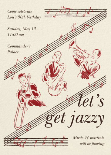 Brass Troupe - Birthday Invitation by Sam Crosby