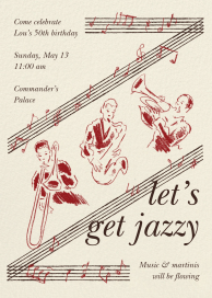 Brass Troupe - Invitación para un 50.º cumpleaños, de Sam Crosby