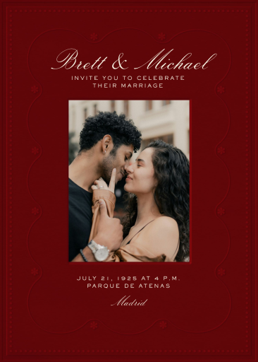 Embossed Scallop - Wedding Invitation by Paperless Post