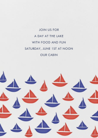 Sailboat Pattern - Lake Party Invitation by Linda and Harriett