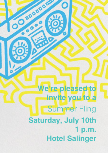 Boombox - BlockParty - Summer Party Invitation by Paperless Post