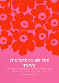 Unikko (Tall) - Bachelorette Party Invitation by Marimekko