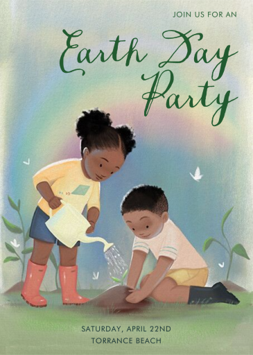 Just Planted - Earth Day Invitation by Vashti Harrison