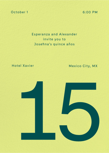 Colorblock Party - Quinceañera Invitation by Goods Gang