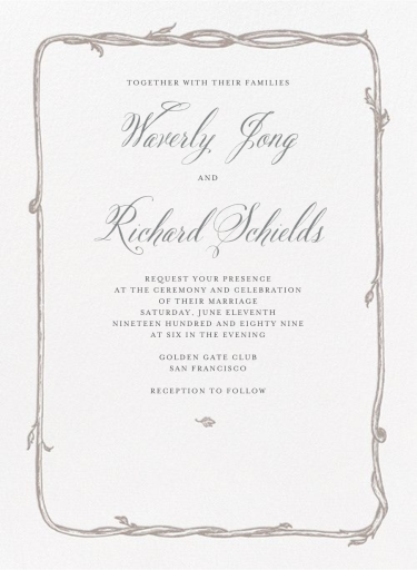 Hyde Park - Wedding Invitation by Crane & Co.