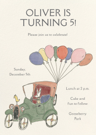Automobile - Birthday Invitation by Carly Kuhn