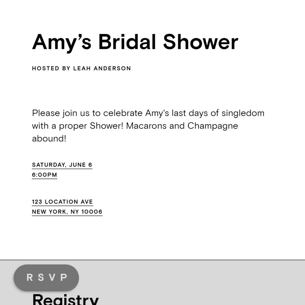 Bridal shower invitations Send online instantly RSVP tracking