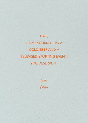 Legendary - Father's Day Card by 2021 Co. - Back
