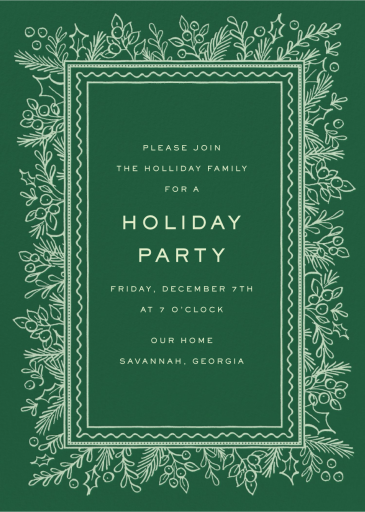 Berry Garden (Lucy Young) - Holiday Party Invitation by Dogwood Hill