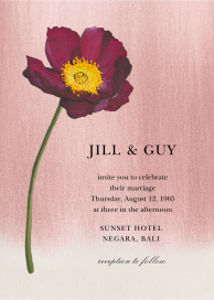 Painted Poppy - Wedding Invitation by Oscar de la Renta