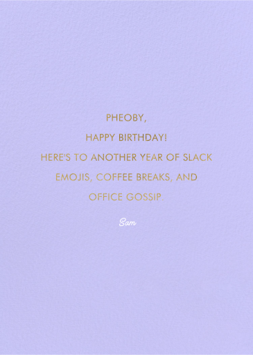 Shortcake Kitty - Business Greeting Card by Carolyn Suzuki Studio - Back