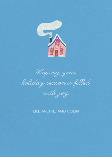 Winter Rooftops (Danielle Kroll) by Red Cap Cards - Back